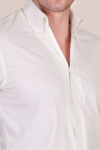 Old Money Powder White One Piece Collar Shirt by | The Royal Collar™